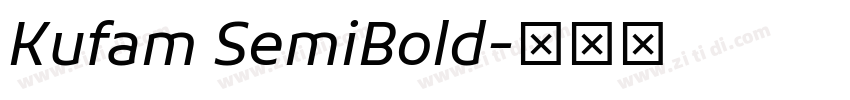 Kufam SemiBold字体转换
